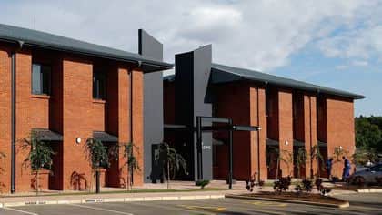 Office building complex Gallery Office Park in Lusaka by Zimbabwean design architect Pantic Architects